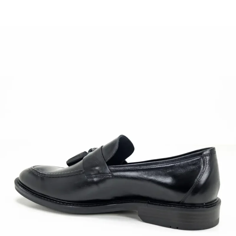 Ανδρικό loafer Damiani μαύρο λεπτομέρεια