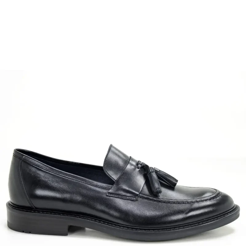 Ανδρικό loafer Damiani μαύρο εμπρόσθια όψη