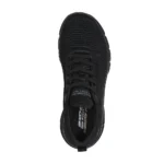 Γυναικεία sneakers Skechers 117385 BOBS Sport Μαύρα όπως φοριούνται, άνωθεν όψη