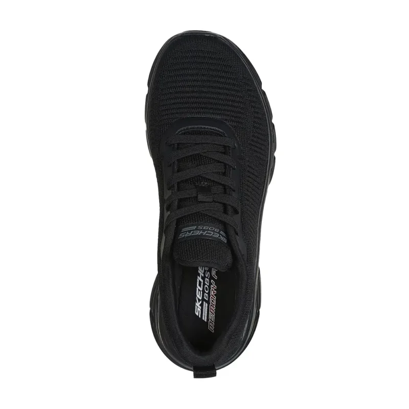 Γυναικεία sneakers Skechers 117385 BOBS Sport Μαύρα όπως φοριούνται, άνωθεν όψη