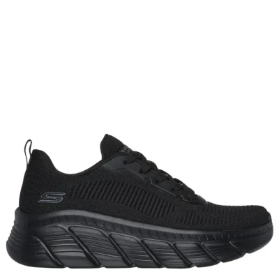 Γυναικεία sneakers Skechers 117385 BOBS Sport Μαύρα σε πλάγια όψη