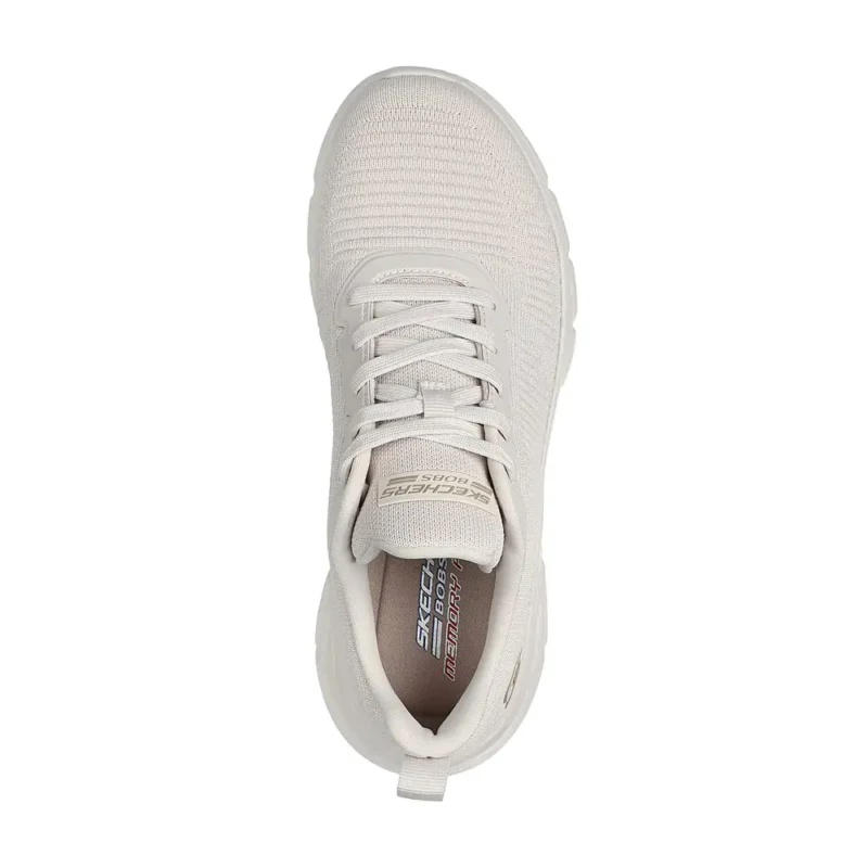 Γυναικεία sneakers Skechers 117385 BOBS Sport Λευκά όπως φοριούνται, άνωθεν όψη