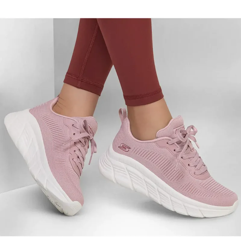 Γυναικεία sneakers Skechers 117385 BOBS Sport Ροζ — πλήρης όψη ζευγαριού