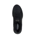Γυναικεία sneakers Skechers Bobs 117560 Μαύρα όπως φοριούνται, άνωθεν όψη