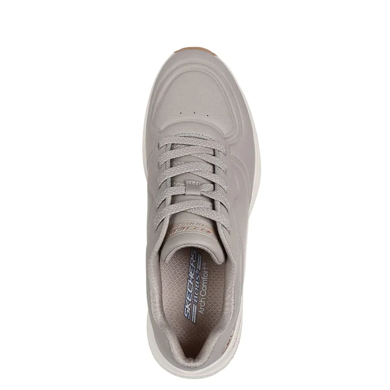 Γυναικεία sneakers Skechers Bobs 117560 Μπεζ όπως φοριούνται, άνωθεν όψη