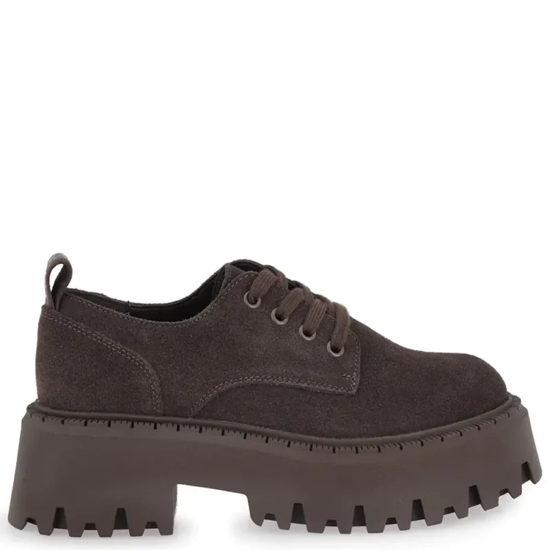 Γυναικεία oxfords Renato Garini X103R2363504 Καφέ Καστόρι σε πλάγια όψη
