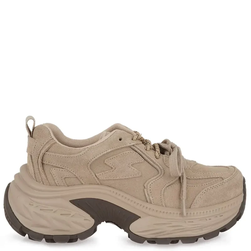 gynaikeia-sneakers-renato-garini-X103R6714547-pouro-kastori-plai Γυναικεία sneakers Renato Garini X103R6714547 Πούρο Καστόρι σε πλάγια όψη