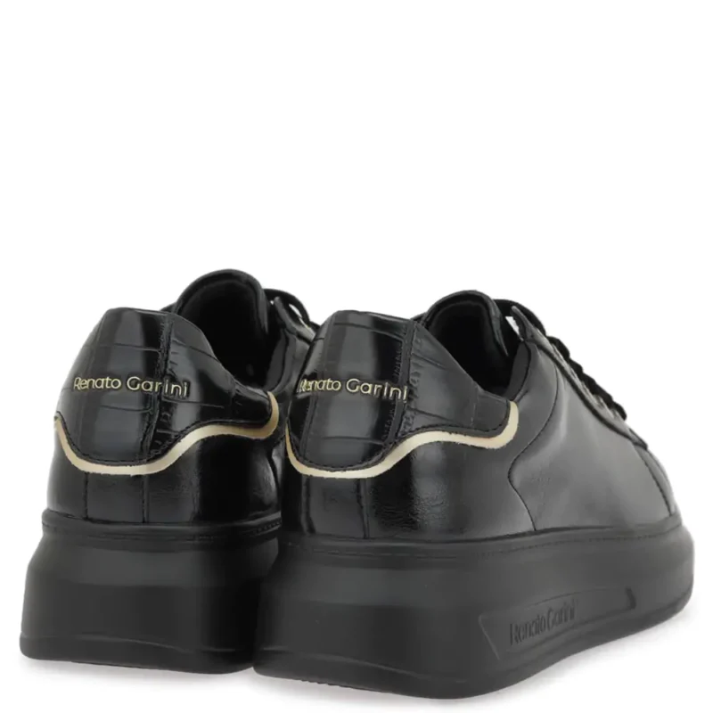 Γυναικεία sneakers Renato Garini X119R0582G73 Μαύρο Σπαστό Καστόρι — πίσω όψη