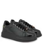 Γυναικεία sneakers Renato Garini X119R0582G73 Μαύρο Σπαστό Καστόρι — πλήρης όψη ζευγαριού
