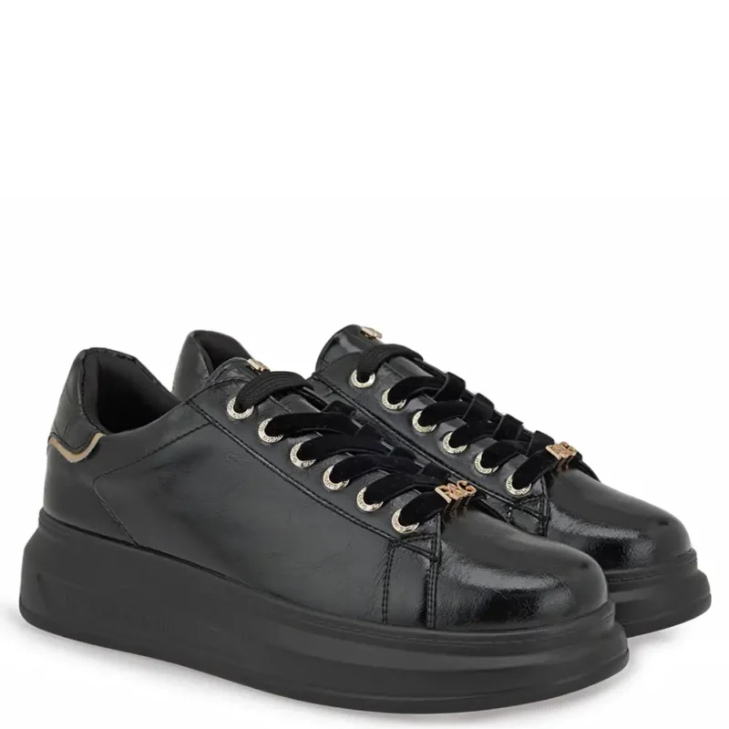 Γυναικεία sneakers Renato Garini X119R0582G73 Μαύρο Σπαστό Καστόρι — πλήρης όψη ζευγαριού