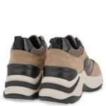 Γυναικεία sneakers Renato Garini X119R164414Y Μπεζ Μαύρο Πλατίνα — πίσω όψη