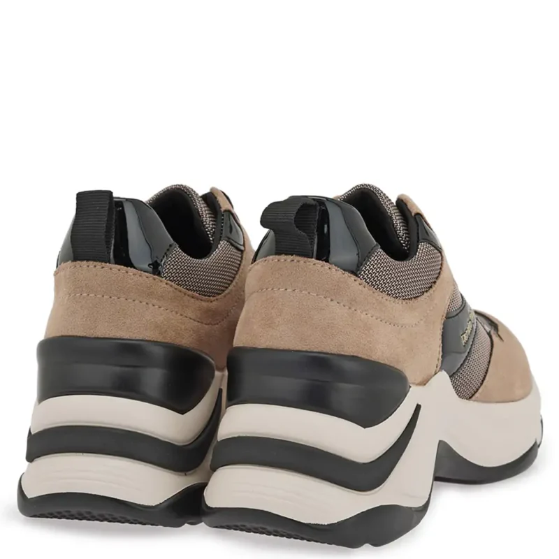 Γυναικεία sneakers Renato Garini X119R164414Y Μπεζ Μαύρο Πλατίνα — πίσω όψη
