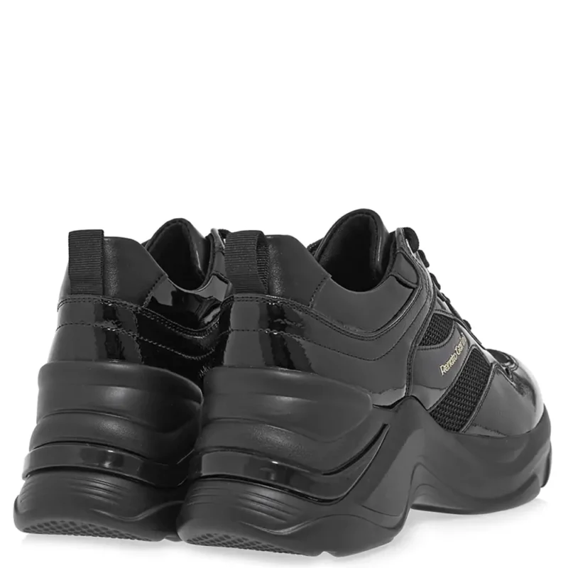 Γυναικεία sneakers Renato Garini X119R164429Z Μαύρο Βερνί Σπαστό Μαύρο — πίσω όψη