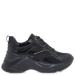 Γυναικεία sneakers Renato Garini X119R164429Z Μαύρο Βερνί Σπαστό Μαύρο σε πλάγια όψη