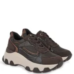 Γυναικεία sneakers Renato Garini X119R2083AF7 Καφέ Στάμπα Μπρονζέ — πλήρης όψη ζευγαριού