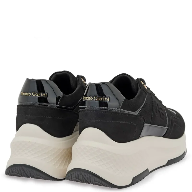 Γυναικεία sneakers Renato Garini X119R3543004 Μαύρο Καστόρι — πίσω όψη