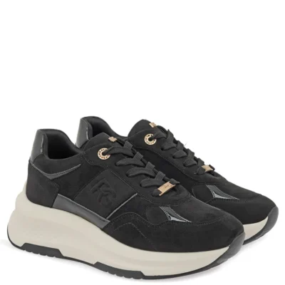 Γυναικεία sneakers Renato Garini X119R3543004 Μαύρο Καστόρι — πλήρης όψη ζευγαριού