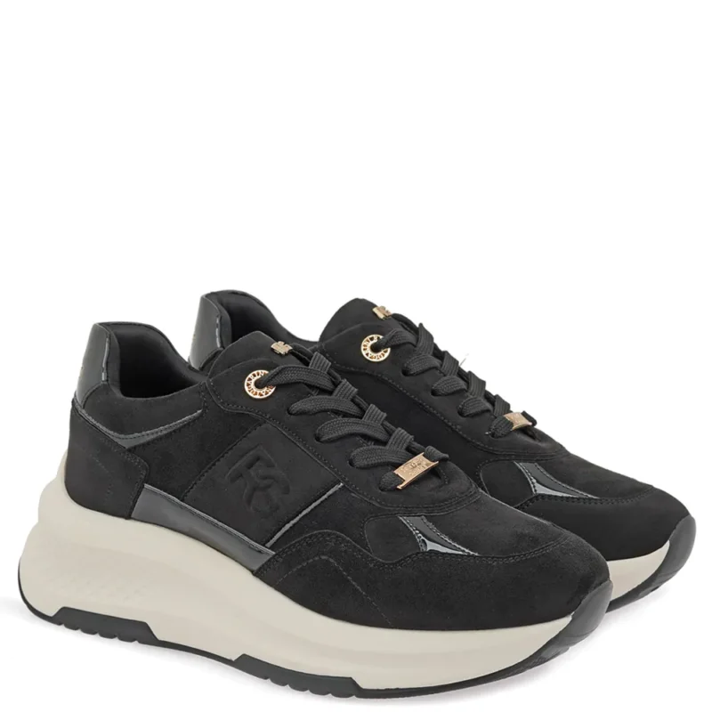 Γυναικεία sneakers Renato Garini X119R3543004 Μαύρο Καστόρι — πλήρης όψη ζευγαριού