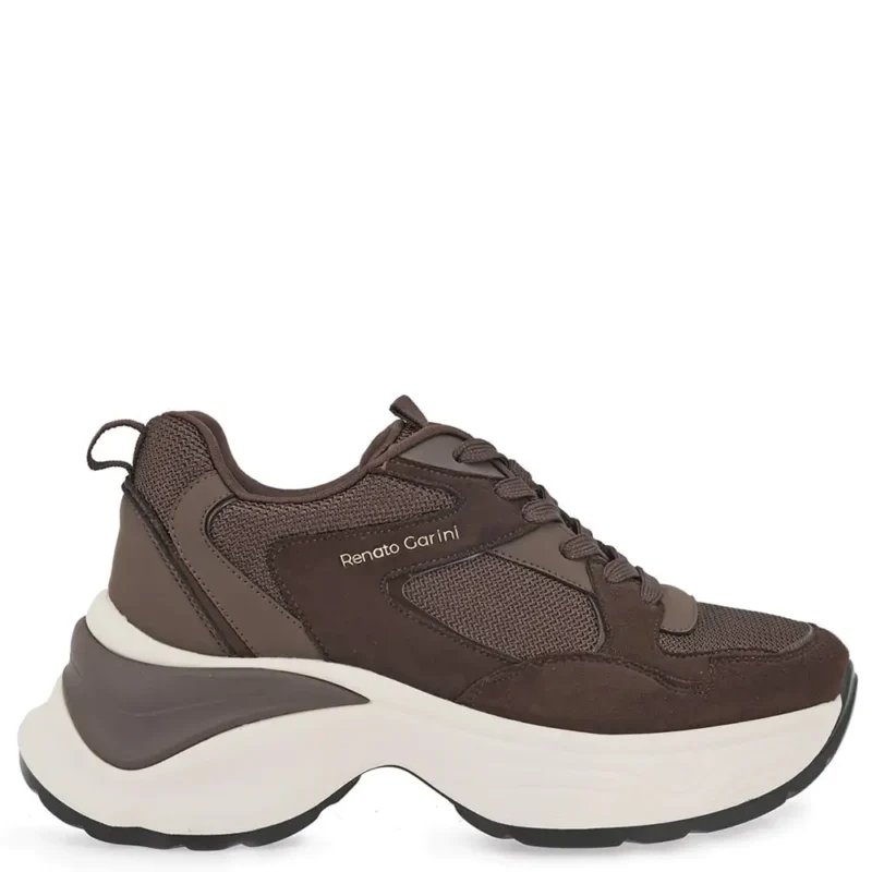 gynaikeia-sneakers-renato-garini-X119R7103501-kafe-plai Γυναικεία sneakers Renato Garini X119R7103501 Καφέ σε πλάγια όψη