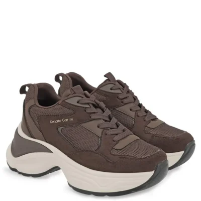 Γυναικεία sneakers Renato Garini X119R7103501 Καφέ — πλήρης όψη ζευγαριού