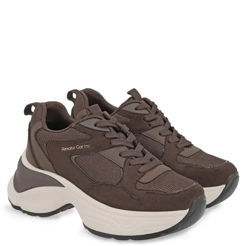 Γυναικεία sneakers Renato Garini X119R7103501 Καφέ — πλήρης όψη ζευγαριού