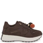 Γυναικεία sneakers Renato Garini X119R8043AF2 Καφέ Καστόρι Καφέ Βερνί σε πλάγια όψη