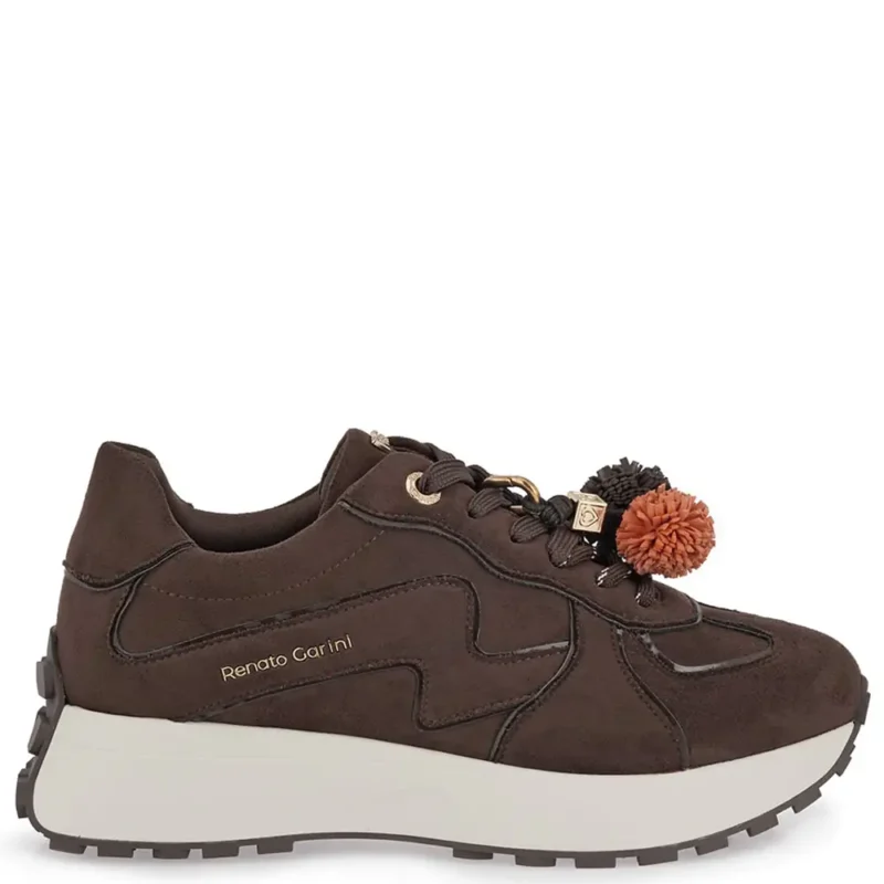 Γυναικεία sneakers Renato Garini X119R8043AF2 Καφέ Καστόρι Καφέ Βερνί σε πλάγια όψη