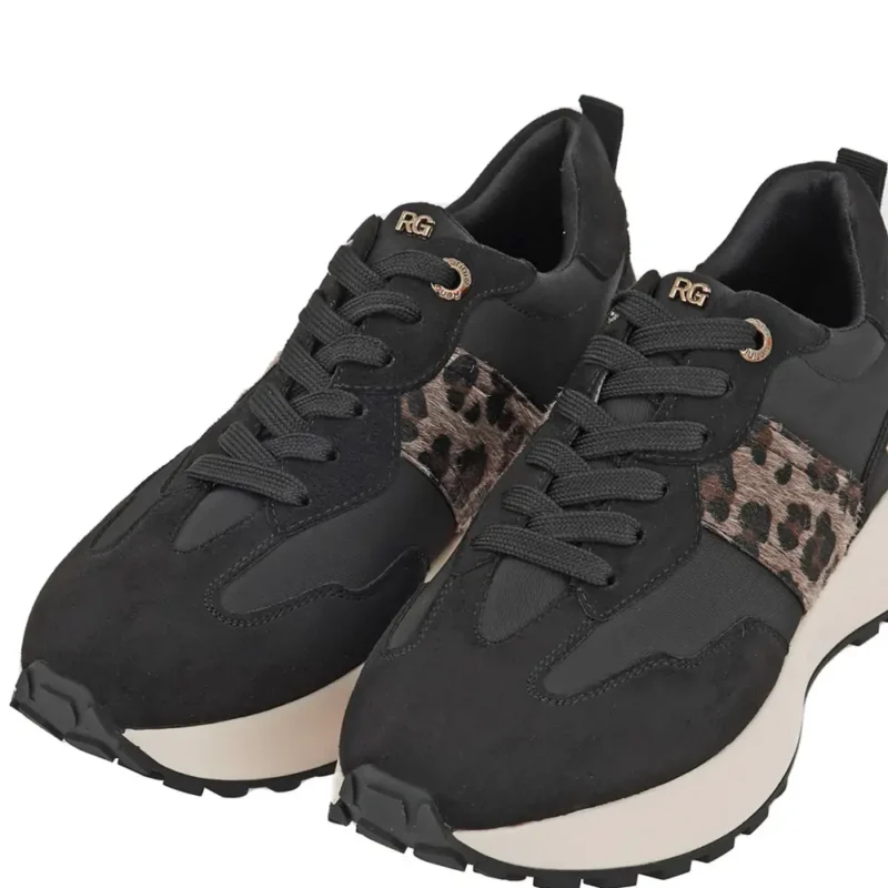 Λεπτομέρεια λεοπάρ υφάσματος γυναικείων sneakers Renato Garini X119R8073019