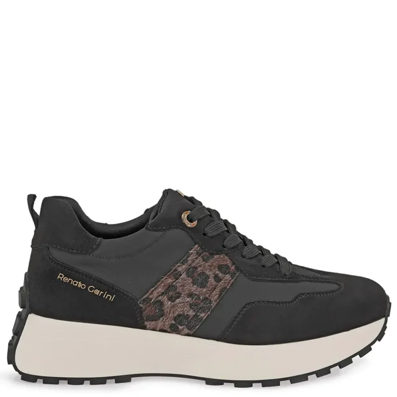 gynaikeia-sneakers-renato-garini-X119R8073019-mayro-leopar-plai Γυναικεία sneakers Renato Garini X119R8073019 Μαύρο Λεοπάρ σε πλάγια όψη