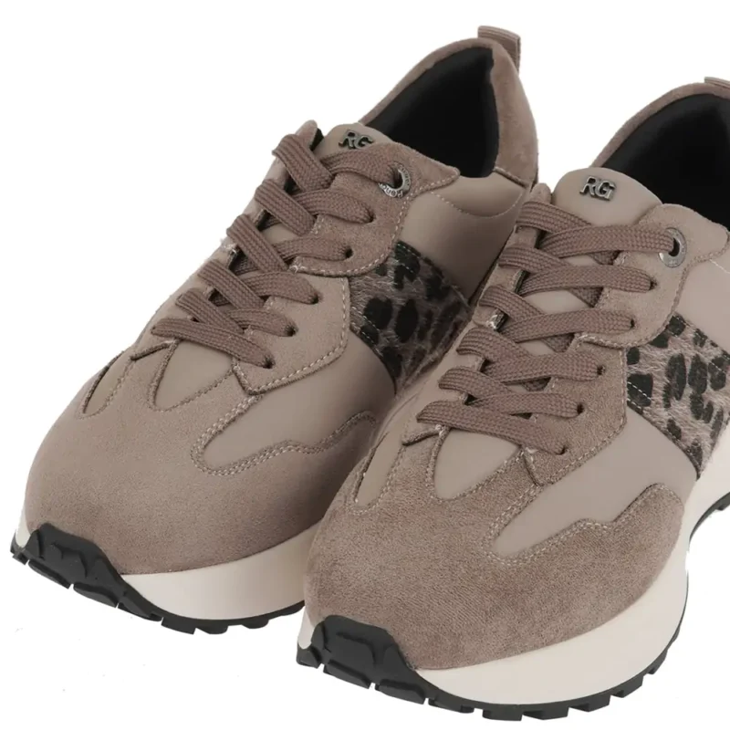 Λεπτομέρεια λεοπάρ υφάσματος γυναικείων sneakers Renato Garini X119R807348T