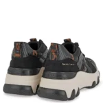 Γυναικεία sneakers Renato Garini X119R81033M0 Μαύρο Λεοπάρ Βερνί — πίσω όψη