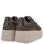 Γυναικεία sneakers Renato Garini X119R8853AF2 Καφέ Καστόρι Βερνί — πίσω όψη