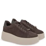 Γυναικεία sneakers Renato Garini X119R8853AF2 Καφέ Καστόρι Βερνί — πλήρης όψη ζευγαριού