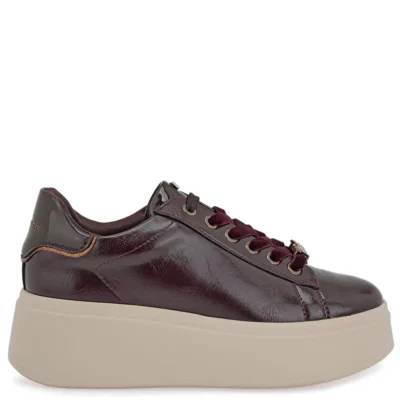 Γυναικεία sneakers Renato Garini X119R8853AM8 Μπορντό Σπαστό Βερνί σε πλάγια όψη