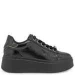 Γυναικεία sneakers Renato Garini X119R8853AW5 Μαύρο Σπαστό Βερνί σε πλάγια όψη