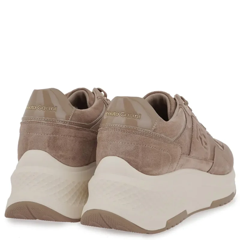Γυναικεία sneakers Renato Garini X119R3543AF6 Μπεζ Κροκό Καστόρι — πίσω όψη