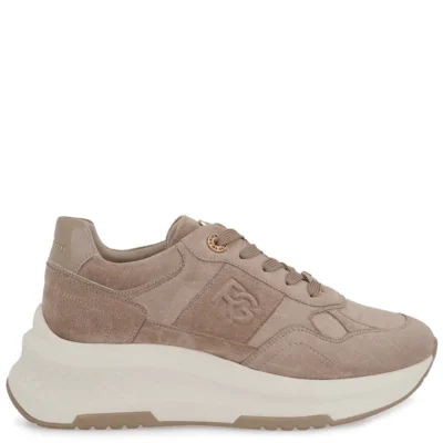 Γυναικεία sneakers Renato Garini X119R3543AF6 Μπεζ Κροκό Καστόρι σε πλάγια όψη