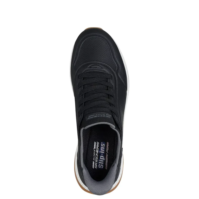 Ανδρικά sneakers Skechers 118424 BLK Μαύρο όπως φοριούνται, επάνω όψη