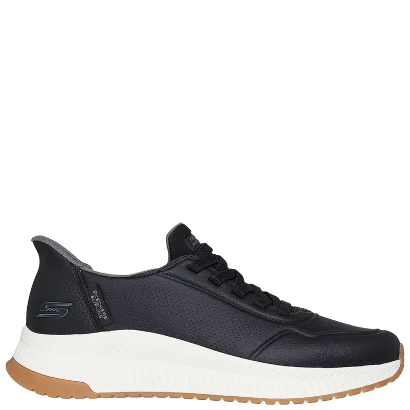 andrika-sneakers-skechers-118424-blk-mayra-plai Ανδρικά sneakers Skechers 118424 BLK Μαύρο σε πλάγια όψη