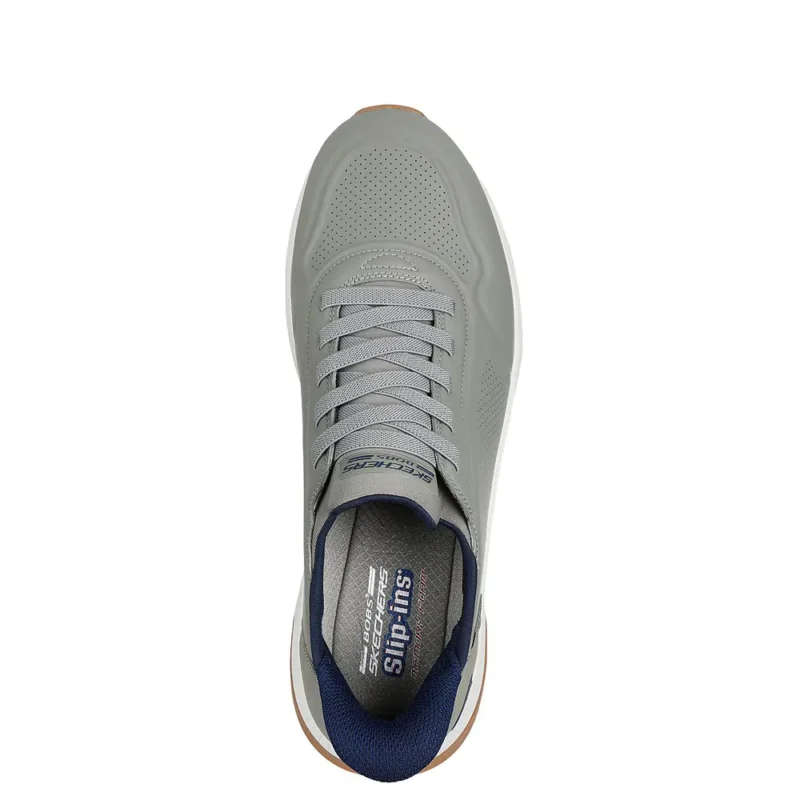 Ανδρικά sneakers Skechers 118424 OLV Λαδί όπως φοριούνται, επάνω όψη