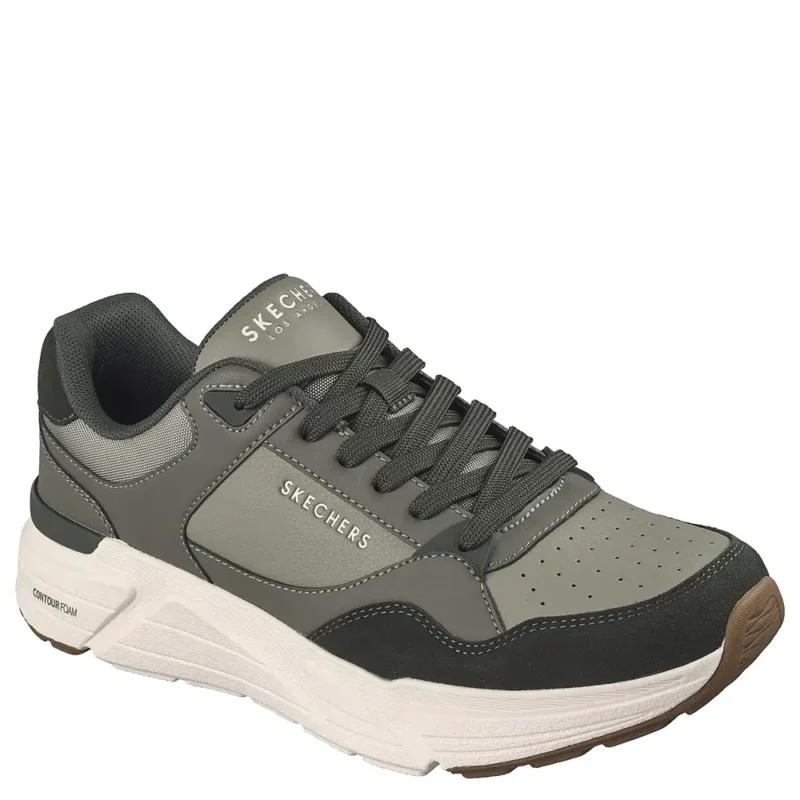 Ανδρικά sneakers Skechers 183430 OLV Λαδί — διαγώνια όψη