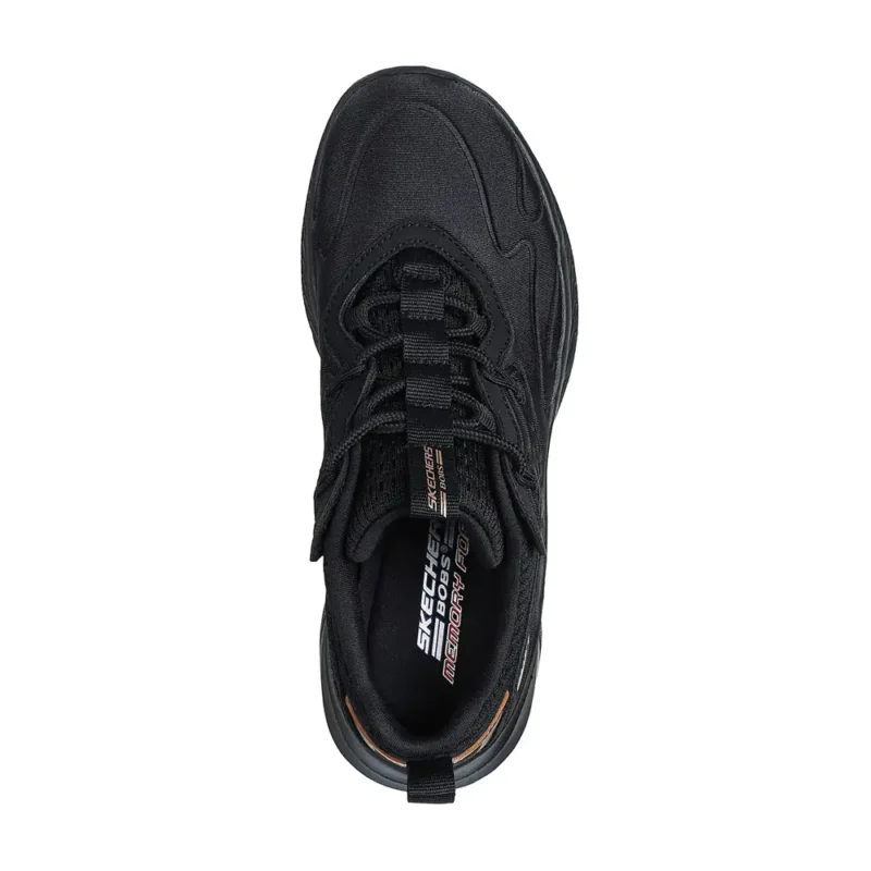 Γυναικεία sneakers Skechers 117513 BBK Μαύρο όπως φοριούνται, επάνω όψη