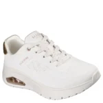 Γυναικεία sneakers Skechers 177799 Uno Flex λευκά — πλήρης όψη προφίλ