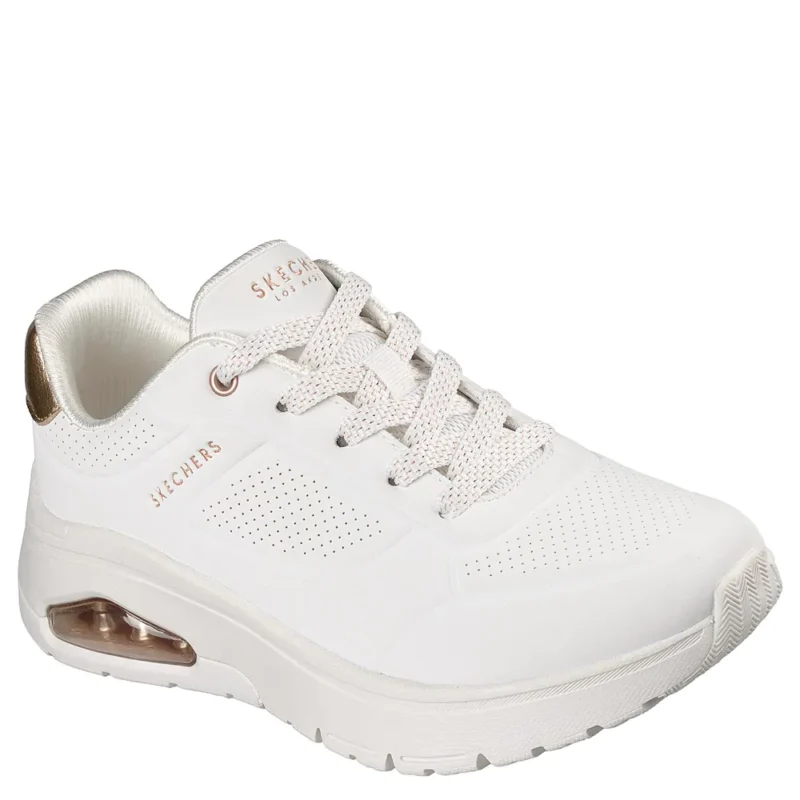 Γυναικεία sneakers Skechers 177799 Uno Flex λευκά — πλήρης όψη προφίλ