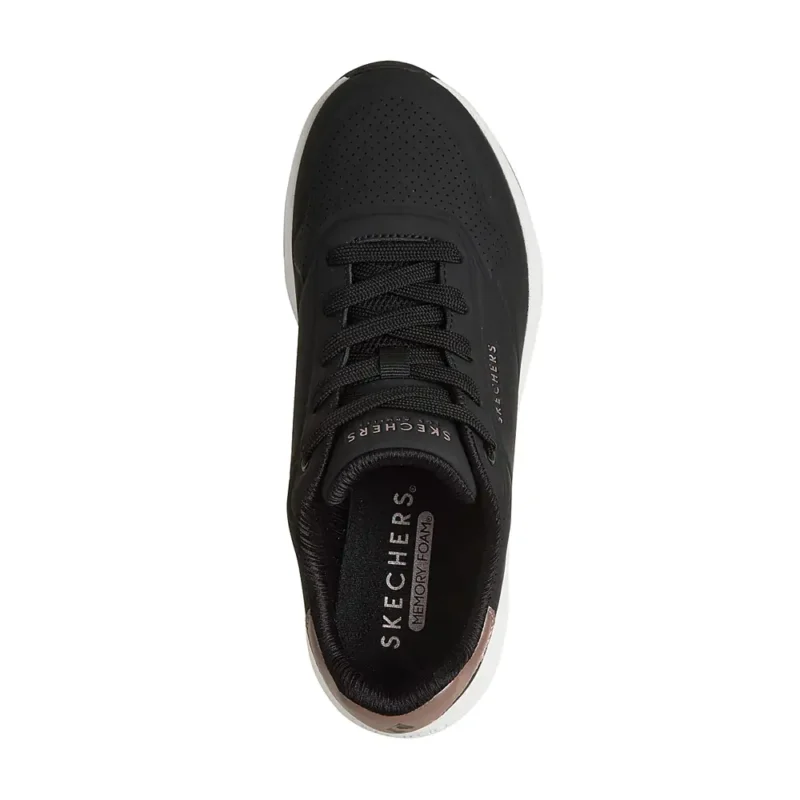 Γυναικεία sneakers Skechers 190265 BLK Μαύρο όπως φοριούνται, επάνω όψη