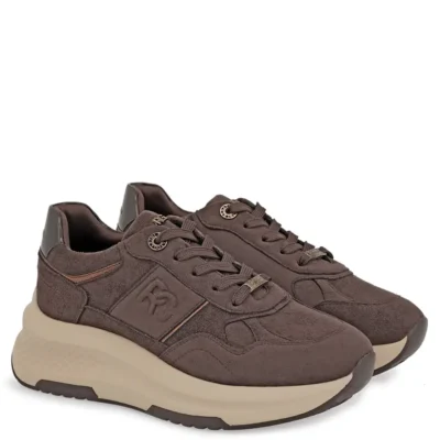 Γυναικεία sneakers Renato Garini X119R3543504 Καφέ Καστόρι — πλήρης όψη ζευγαριού