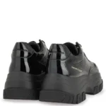 Γυναικεία sneakers Renato Garini X119R502367H Μαύρο Βερνί Πλεκτό — πίσω όψη