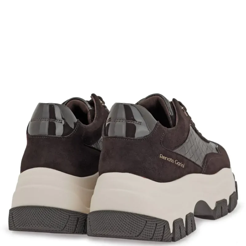 Γυναικεία sneakers Renato Garini X119R5023AK3 Καφέ Καστόρι Καφέ Πλεκτό — πίσω όψη