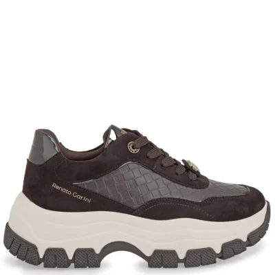 Γυναικεία sneakers Renato Garini X119R5023AK3 Καφέ Καστόρι Καφέ Πλεκτό σε πλάγια όψη