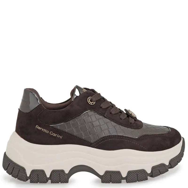 gynaikeia-sneakers-renato-garini-X119R5023AK3-kafe-kastori-kafe-plekto-plai Γυναικεία sneakers Renato Garini X119R5023AK3 Καφέ Καστόρι Καφέ Πλεκτό σε πλάγια όψη